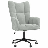 Sedia Relax Grigio Chiaro in Velluto 328172