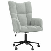 Poltrona Relax Grigio Chiaro in Velluto cod mxl 11861