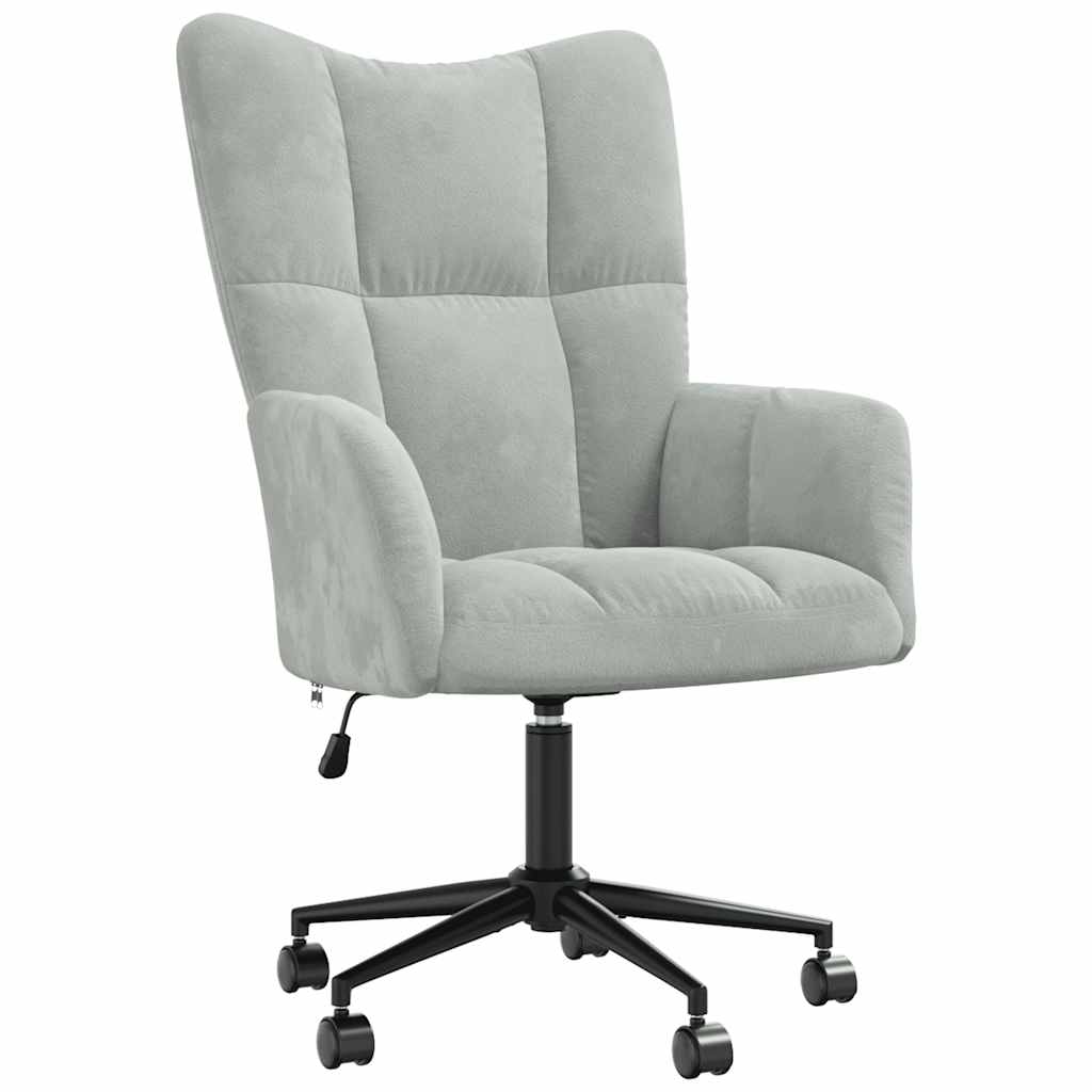 Poltrona Relax Grigio Chiaro in Velluto cod mxl 11861