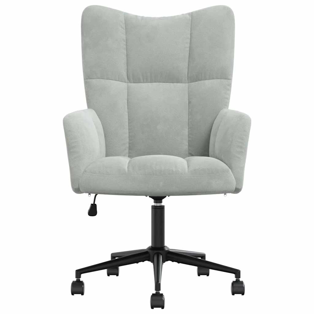Poltrona Relax Grigio Chiaro in Velluto cod mxl 11861