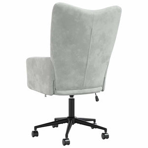 Sedia Relax Grigio Chiaro in Velluto 328172