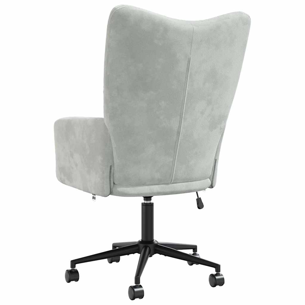 Poltrona Relax Grigio Chiaro in Velluto cod mxl 11861