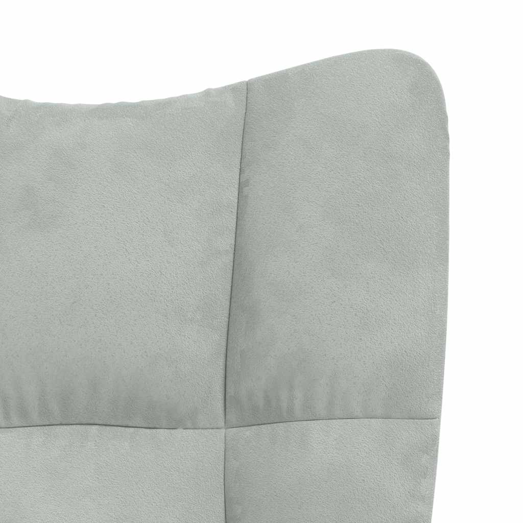 Poltrona Relax Grigio Chiaro in Velluto cod mxl 11861