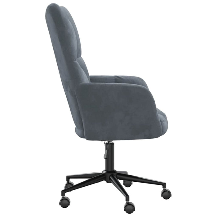 Sedia Relax Grigio Scuro in Velluto 328173