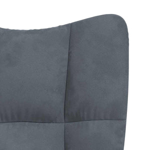 Sedia Relax Grigio Scuro in Velluto 328173