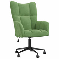Sedia Relax Verde Chiaro in Velluto 328175