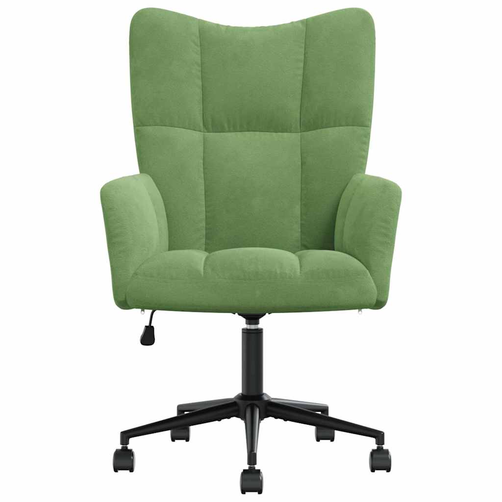 Sedia Relax Verde Chiaro in Velluto 328175