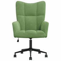 Sedia Relax Verde Chiaro in Velluto 328175