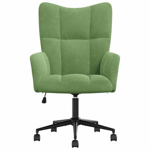Sedia Relax Verde Chiaro in Velluto 328175