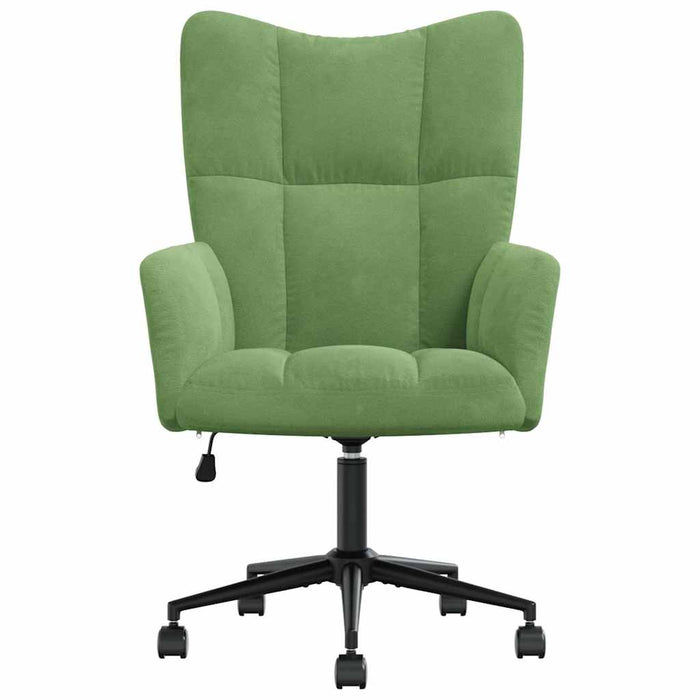 Sedia Relax Verde Chiaro in Velluto 328175