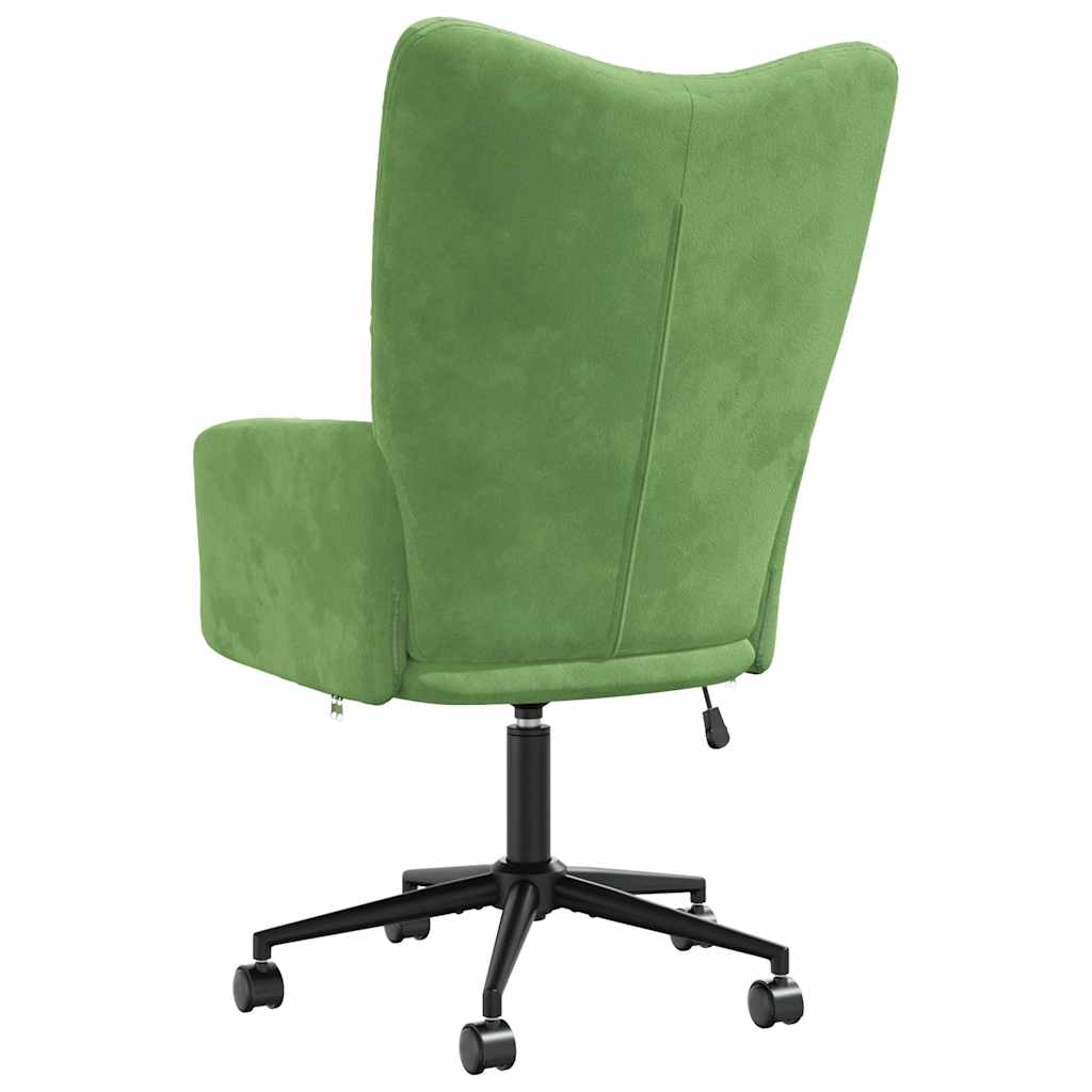 Sedia Relax Verde Chiaro in Velluto 328175