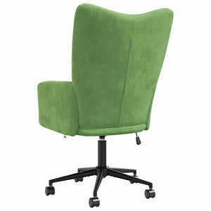 Sedia Relax Verde Chiaro in Velluto 328175