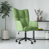 Sedia Relax Verde Chiaro in Velluto 328175