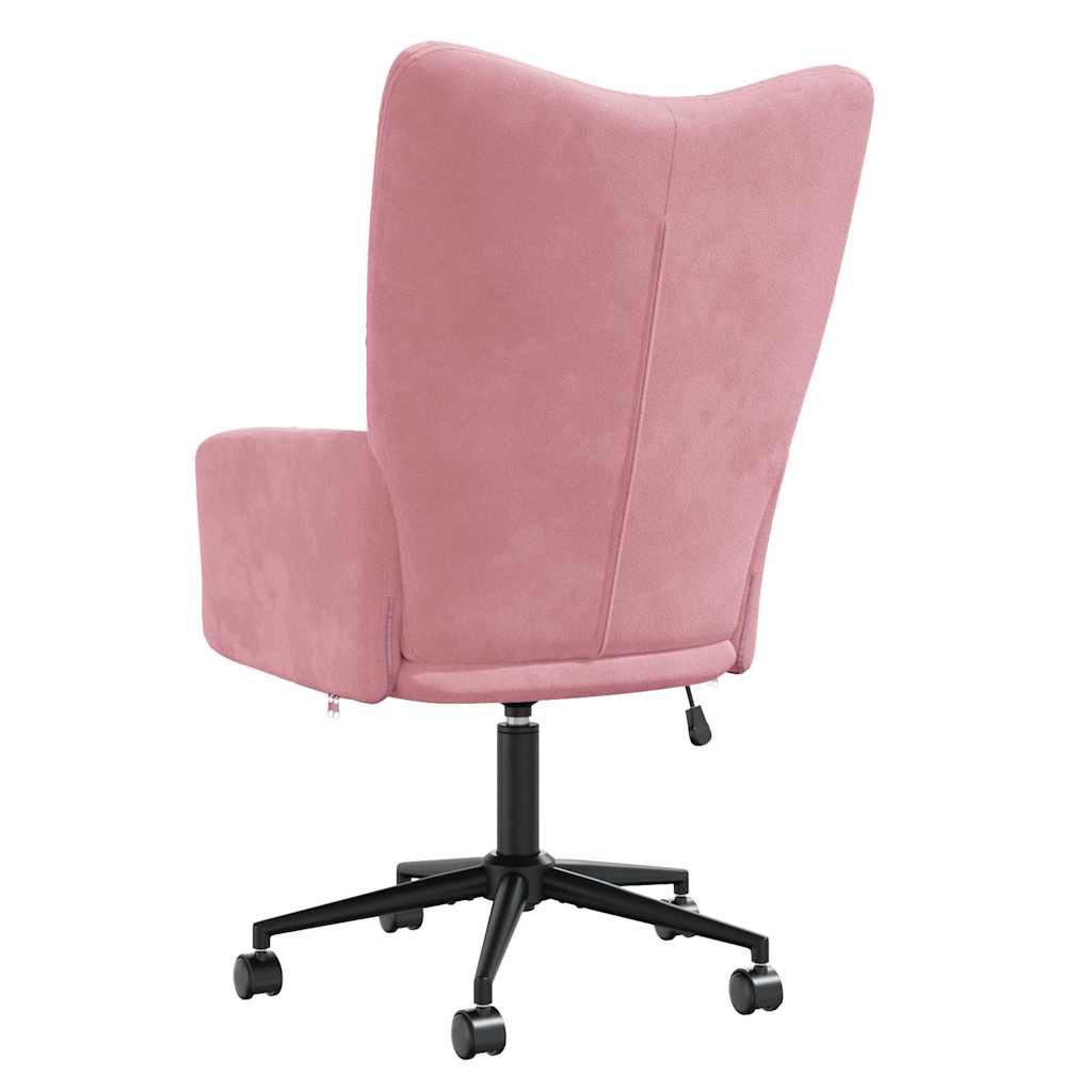 Sedia Relax Rosa in Velluto 328176