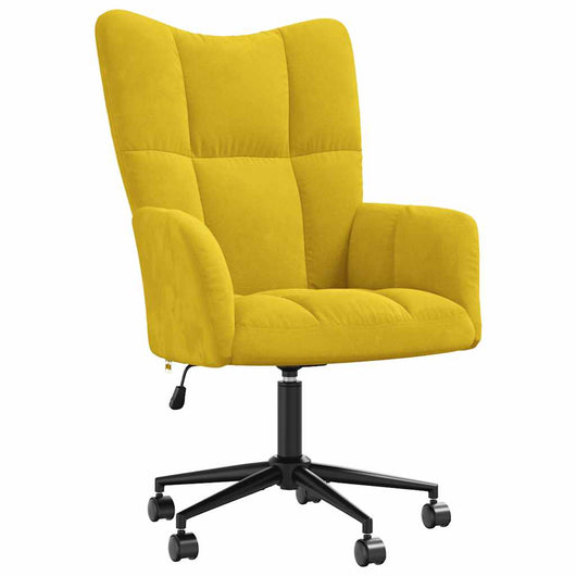 Poltrona Relax Giallo Senape in Velluto 328179