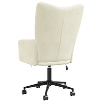 Sedia Relax Bianco Crema Velluto 328181