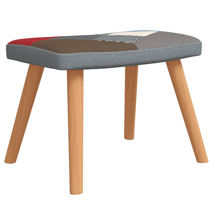 Poltrona Relax con Poggiapiedi in Tessuto Patchwork 328184