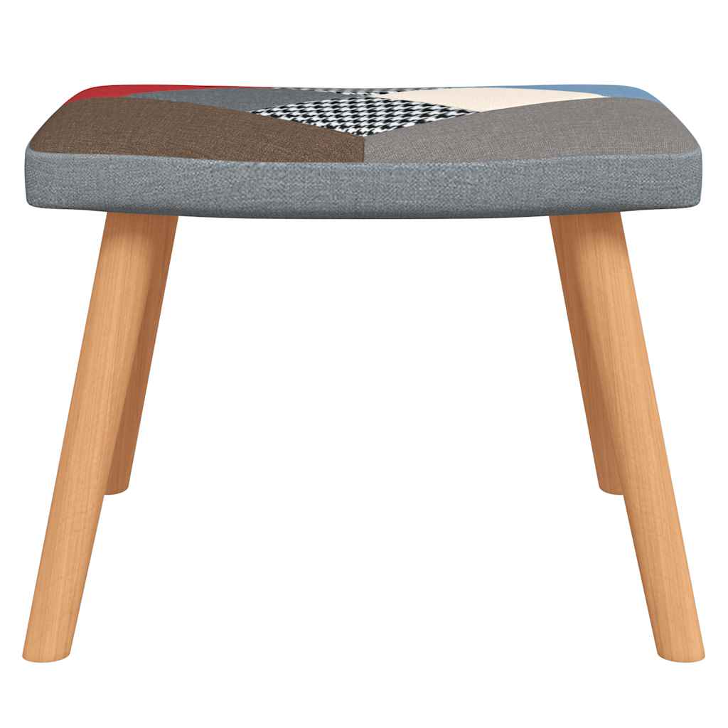 Poltrona Relax con Poggiapiedi in Tessuto Patchwork 328184