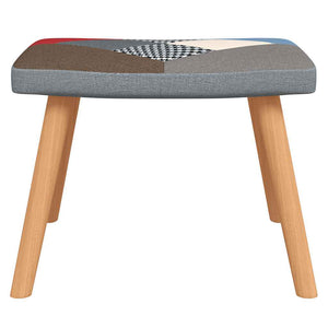 Poltrona Relax con Poggiapiedi in Tessuto Patchwork 328184