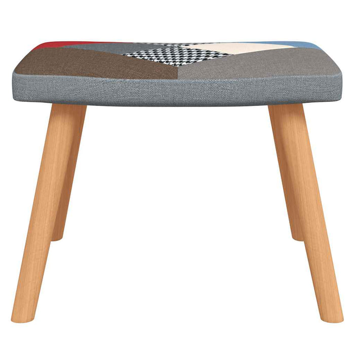 Poltrona Relax con Poggiapiedi in Tessuto Patchwork 328184