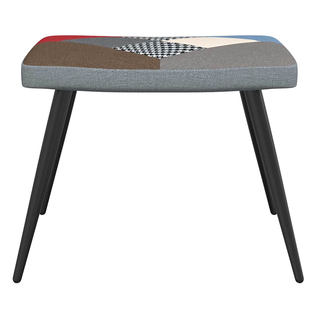 Poltrona Relax con Poggiapiedi in Tessuto Patchwork 328186