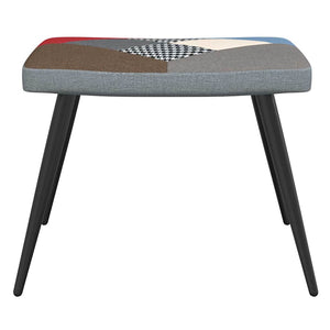 Poltrona Relax con Poggiapiedi in Tessuto Patchwork 328186