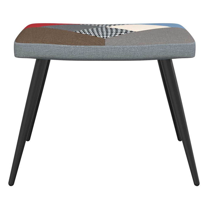 Poltrona Relax con Poggiapiedi in Tessuto Patchwork 328186