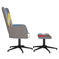 Poltrona Relax con Poggiapiedi in Tessuto Patchwork cod mxl 32659
