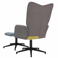 Poltrona Relax con Poggiapiedi in Tessuto Patchwork cod mxl 32659