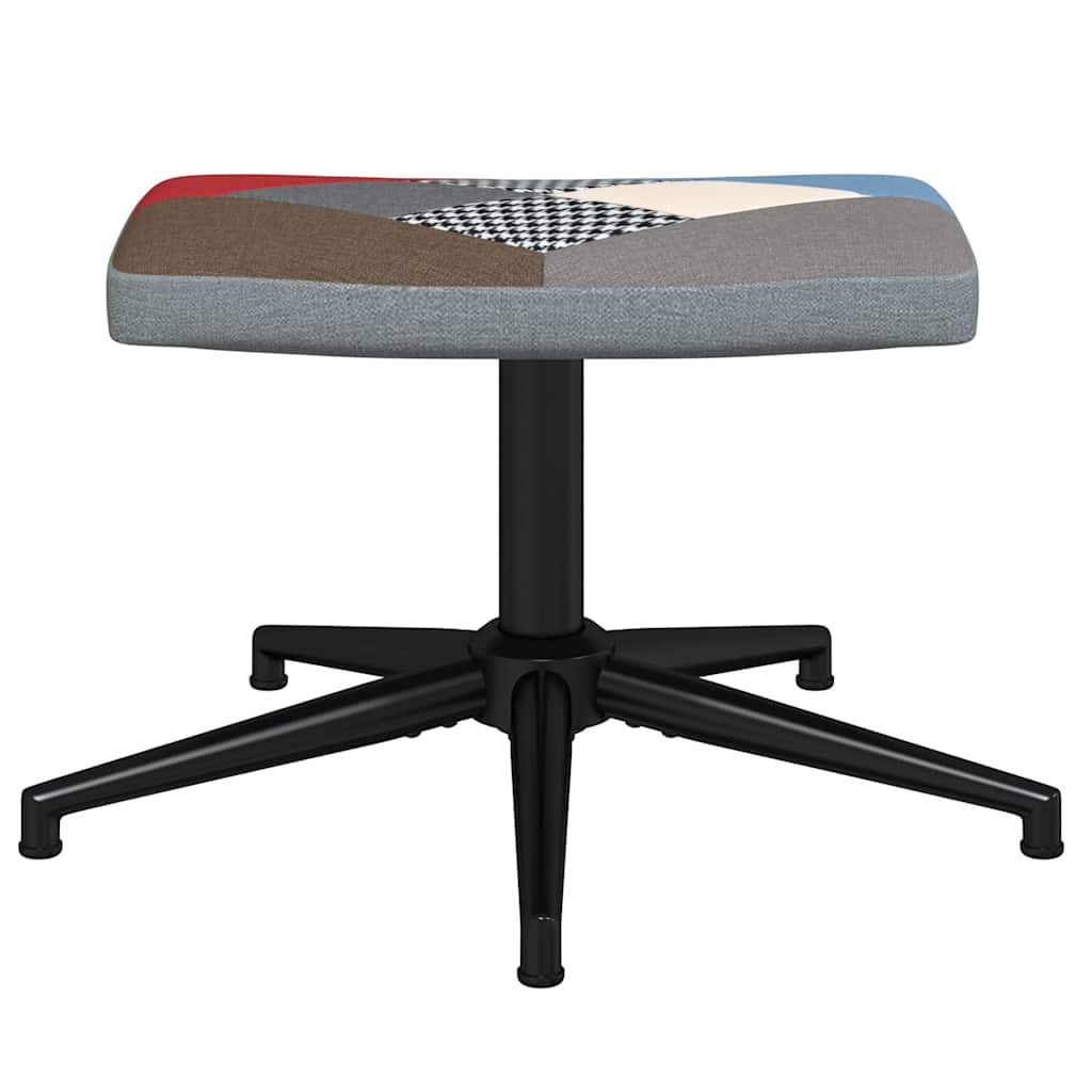 Poltrona Relax con Poggiapiedi in Tessuto Patchwork cod mxl 32659