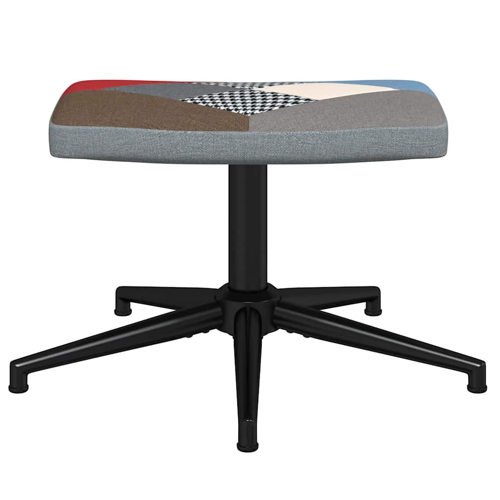 Poltrona Relax con Poggiapiedi in Tessuto Patchwork cod mxl 32659