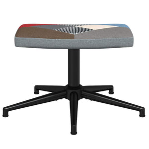 Sedia Relax con Sgabello in Tessuto Patchwork 328188