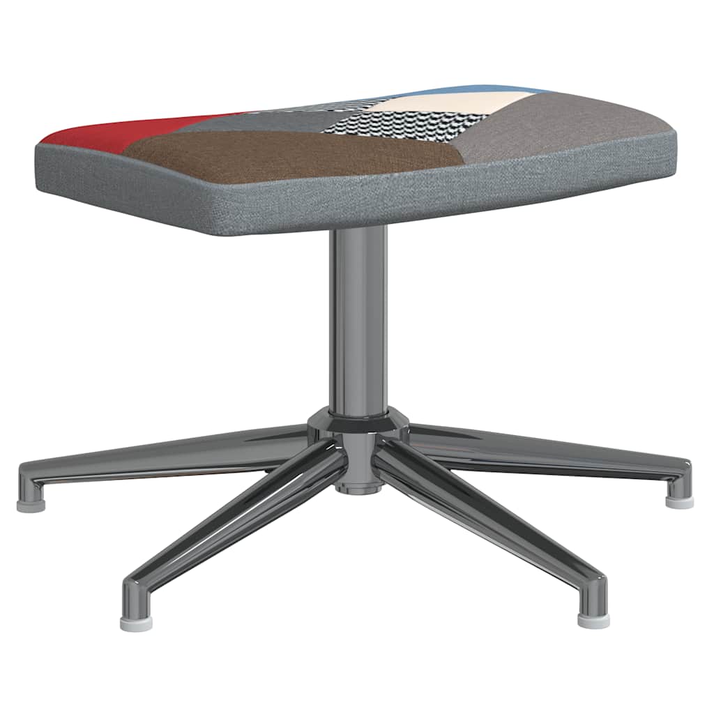 Sedia Relax con Sgabello in Tessuto Patchwork 328190