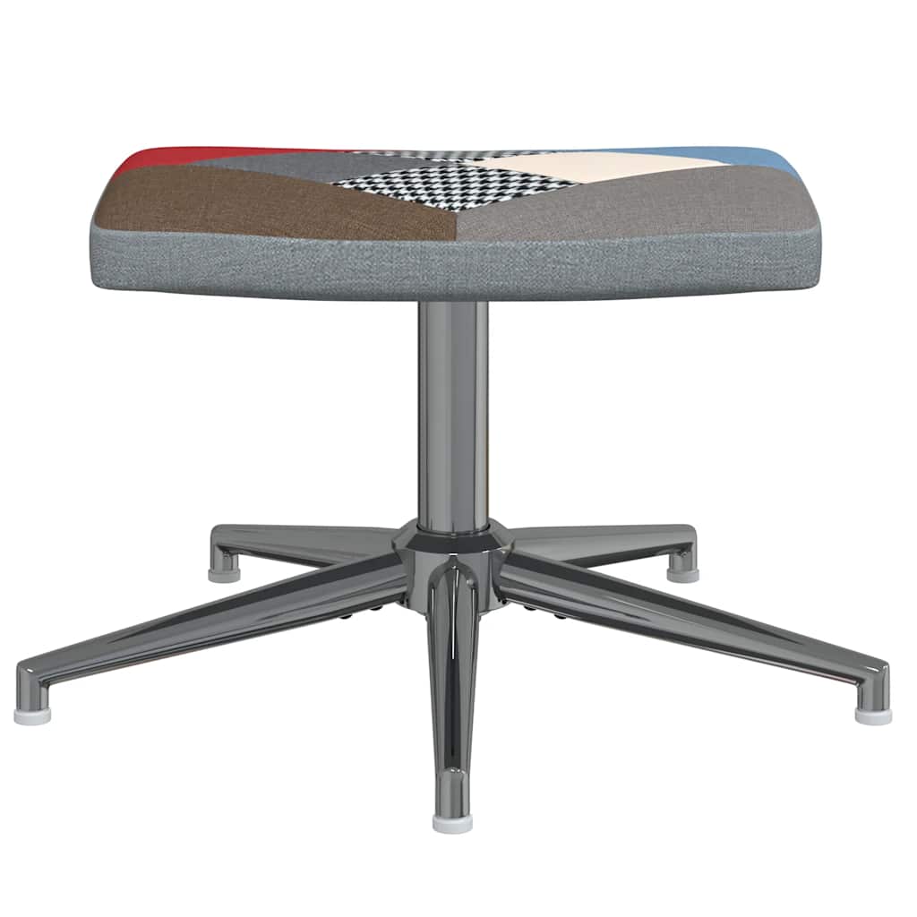 Sedia Relax con Sgabello in Tessuto Patchwork 328190