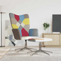 Poltrona Relax con Poggiapiedi in Tessuto Patchwork cod mxl 22891