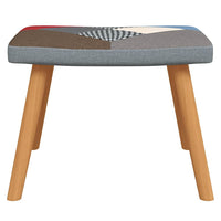 Sedia a Dondolo con Poggiapiedi in Tessuto Patchwork cod mxl 6053