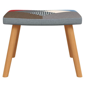 Sedia a Dondolo con Poggiapiedi in Tessuto Patchwork cod mxl 6053