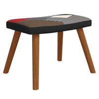 Poltrona Relax con Poggiapiedi in Tessuto Patchwork 328196