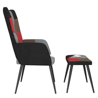 Poltrona Relax con Poggiapiedi in Tessuto Patchwork cod mxl 23287