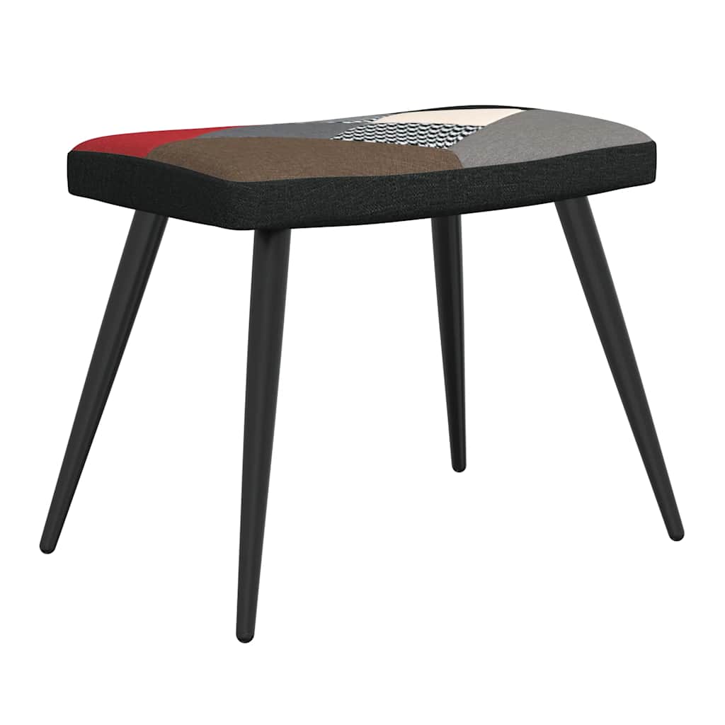 Poltrona Relax con Poggiapiedi in Tessuto Patchwork cod mxl 23287