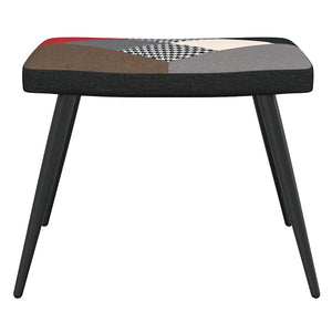 Poltrona Relax con Poggiapiedi in Tessuto Patchwork cod mxl 23287