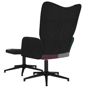 Poltrona Relax con Poggiapiedi in Tessuto Patchwork cod mxl 23464