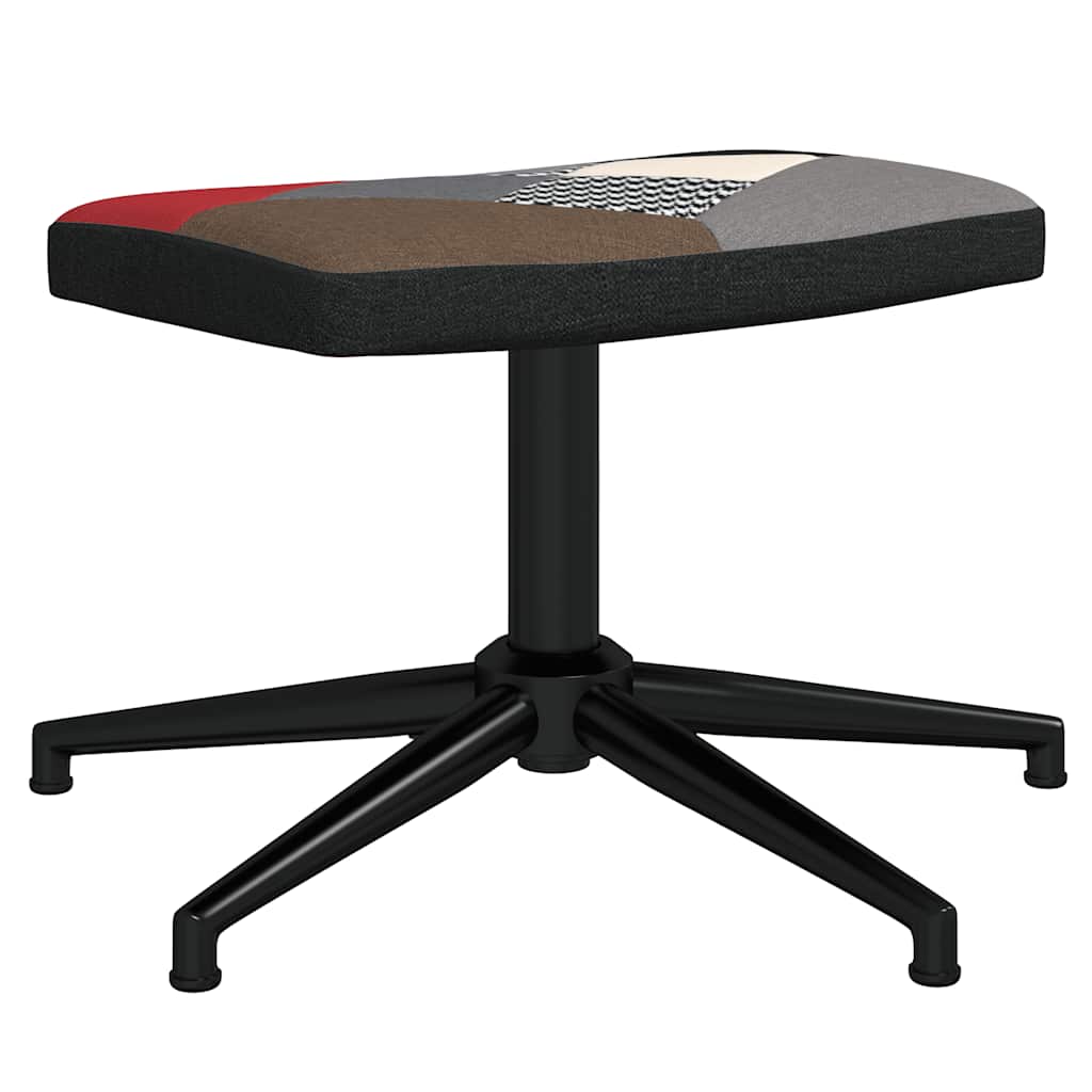 Poltrona Relax con Poggiapiedi in Tessuto Patchwork cod mxl 23464