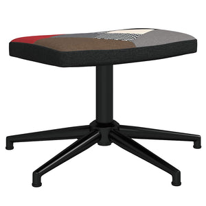 Poltrona Relax con Poggiapiedi in Tessuto Patchwork cod mxl 23464