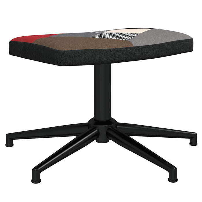 Poltrona Relax con Poggiapiedi in Tessuto Patchwork cod mxl 23464