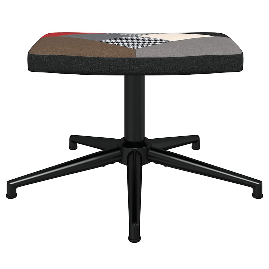 Poltrona Relax con Poggiapiedi in Tessuto Patchwork cod mxl 23464