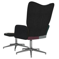 Sedia Relax con Sgabello in Tessuto Patchwork 328202