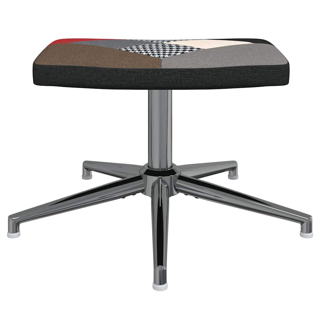 Sedia Relax con Sgabello in Tessuto Patchwork 328202