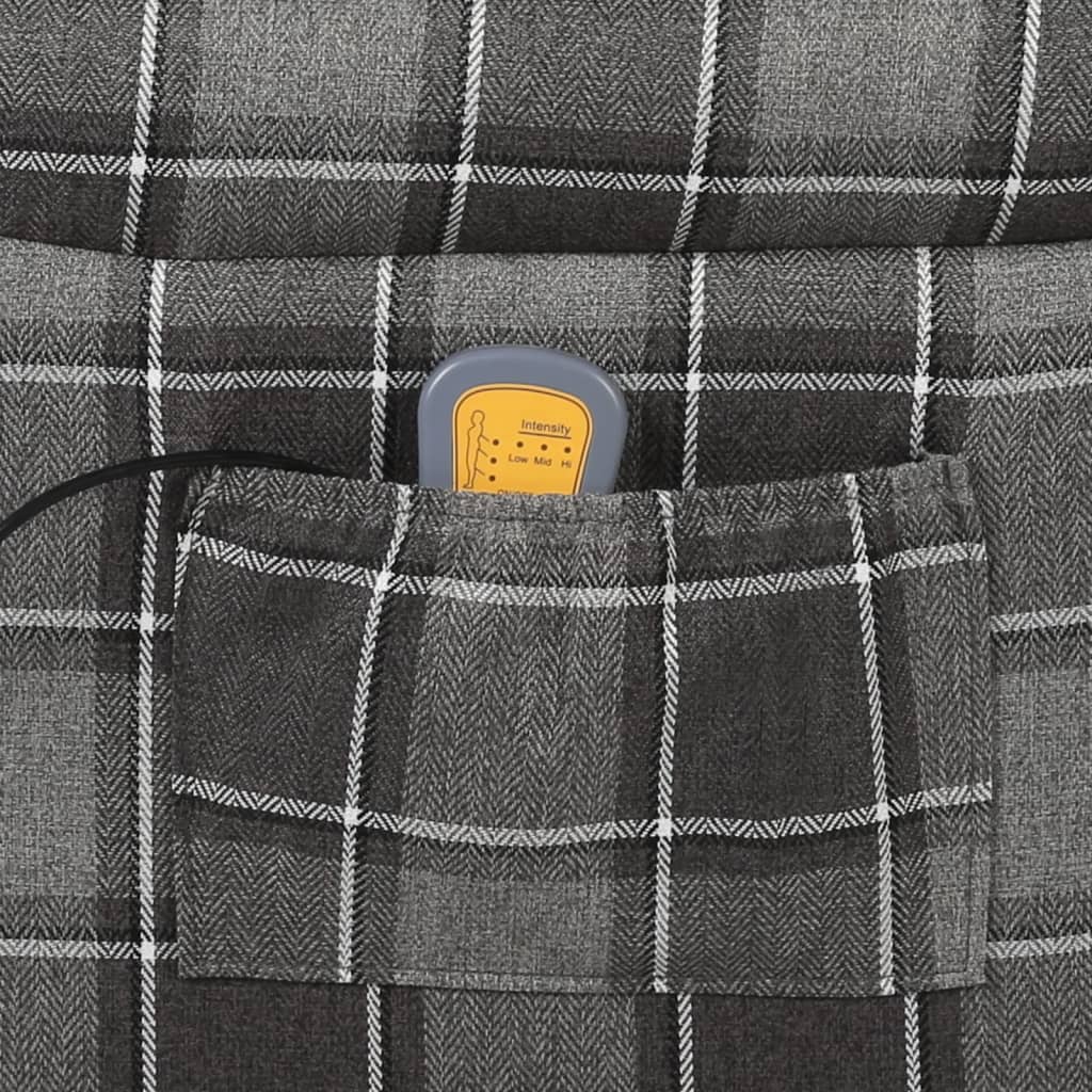 Poltrona Massaggiante Reclinabile Grigia in Tessuto 329304