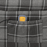 Poltrona Massaggiante Reclinabile Grigia in Tessuto 329304